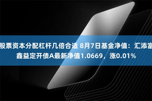 股票资本分配杠杆几倍合适 8月7日基金净值：汇添富鑫益定开债A最新净值1.0669，涨0.01%