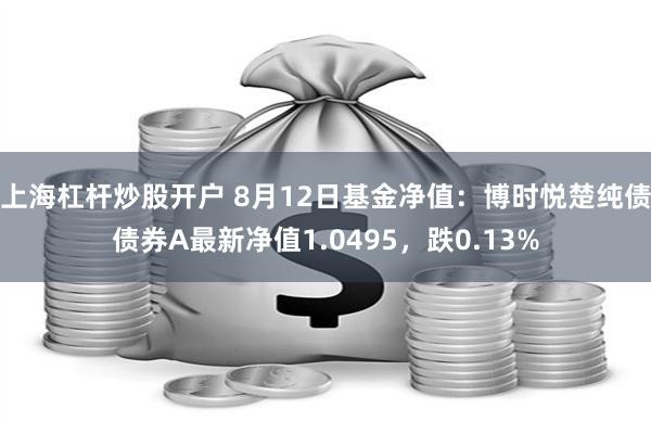 上海杠杆炒股开户 8月12日基金净值：博时悦楚纯债债券A最新净值1.0495，跌0.13%