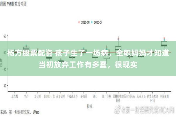 杨方股票配资 孩子生了一场病，全职妈妈才知道当初放弃工作有多蠢，很现实