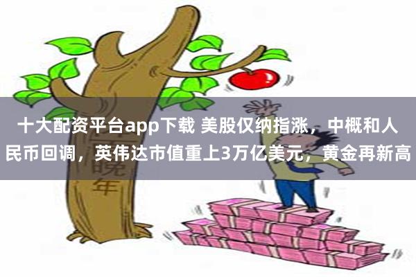 十大配资平台app下载 美股仅纳指涨，中概和人民币回调，英伟达市值重上3万亿美元，黄金再新高