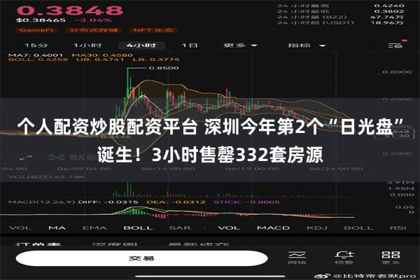 个人配资炒股配资平台 深圳今年第2个“日光盘”诞生！3小时售罄332套房源